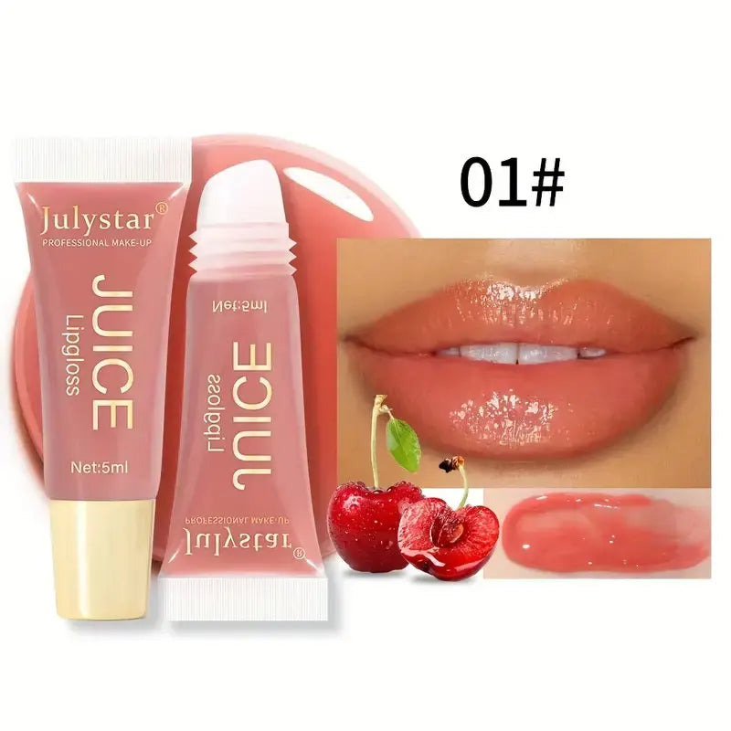 Wässrig-kristallklares Gel-Lippenöl, Lippenbalsam, feuchtigkeitsspendend und glättend, glättend, für einen vollen, sinnlichen Kussmund, mit fruchtigem Duft