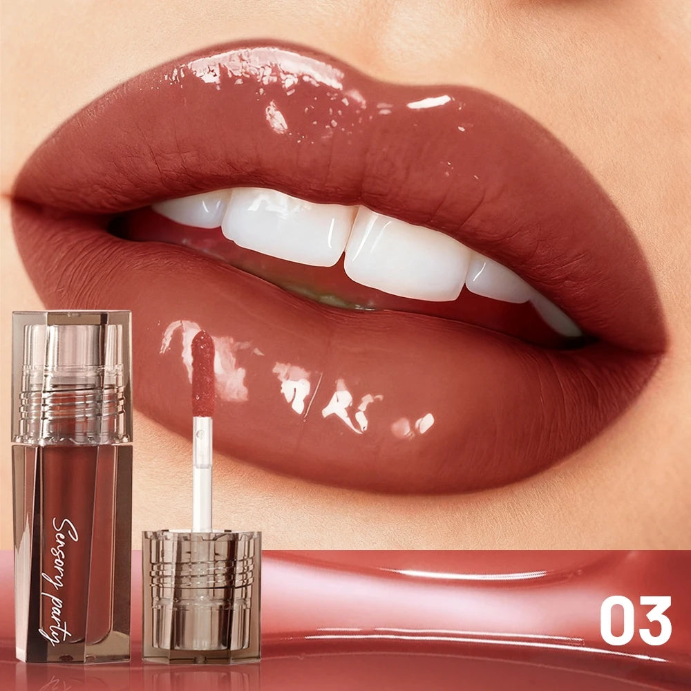 Feuchtigkeitsspendender Lipgloss, seidig-glänzender, langanhaltender Flüssig-Lippenstift mit luxuriöser, glänzender Textur und nicht fettendem Finish – das perfekte Geschenk