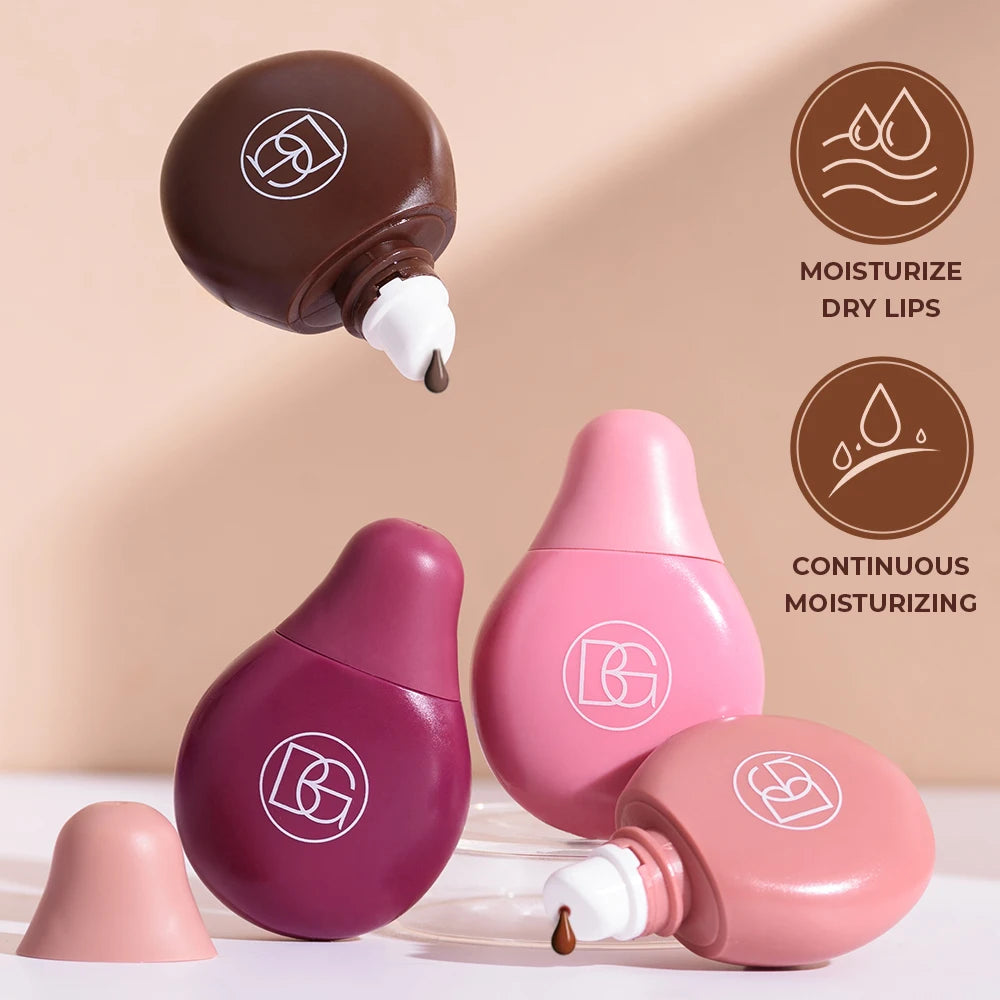 EAUTY GLAZED 4-Farben-Lipgloss, Lippenöl, feuchtigkeitsspendender Lippenstift, Lippenbalsam, Hochglanz und langanhaltender Lipgloss, Pflege für trockene Lippen