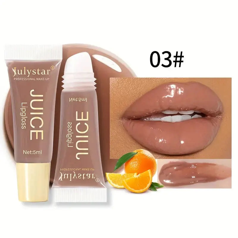 Wässrig-kristallklares Gel-Lippenöl, Lippenbalsam, feuchtigkeitsspendend und glättend, glättend, für einen vollen, sinnlichen Kussmund, mit fruchtigem Duft