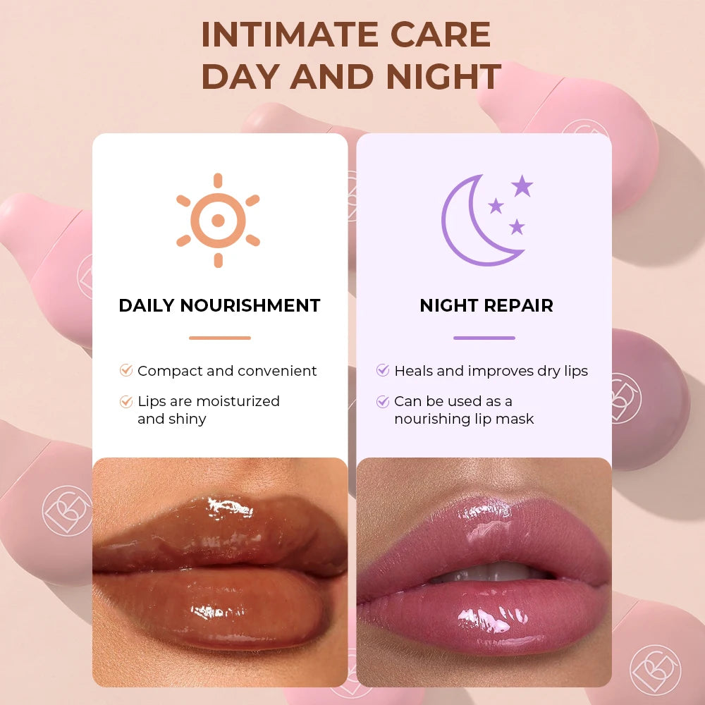 EAUTY GLAZED 4-Farben-Lipgloss, Lippenöl, feuchtigkeitsspendender Lippenstift, Lippenbalsam, Hochglanz und langanhaltender Lipgloss, Pflege für trockene Lippen