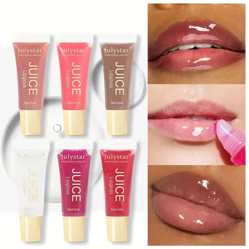 Wässrig-kristallklares Gel-Lippenöl, Lippenbalsam, feuchtigkeitsspendend und glättend, glättend, für einen vollen, sinnlichen Kussmund, mit fruchtigem Duft